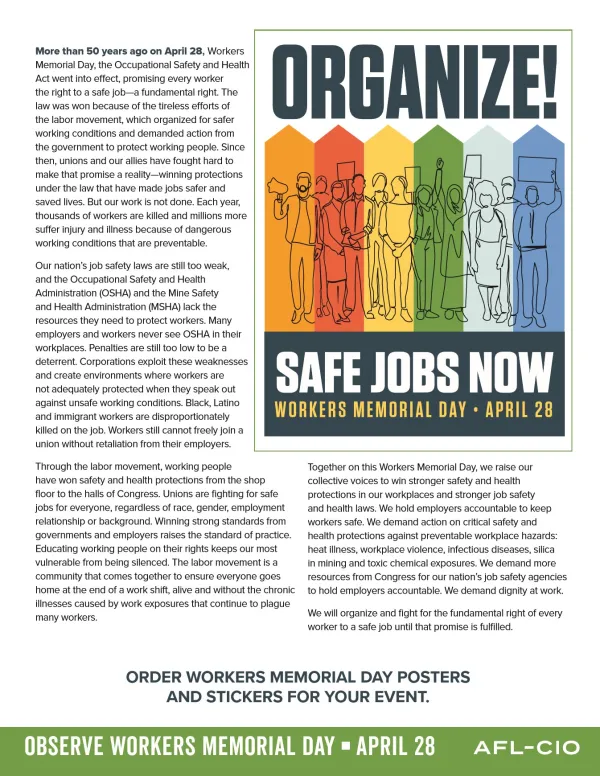 Workers Memorial Day 2023